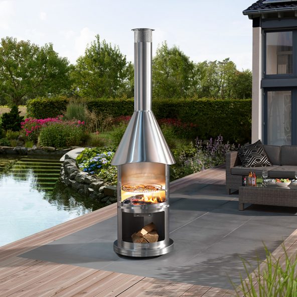 Buschbeck-Auckland-Edelstahl-gebürstet-Nacht