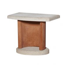 Beistelltisch terracotta / weiß